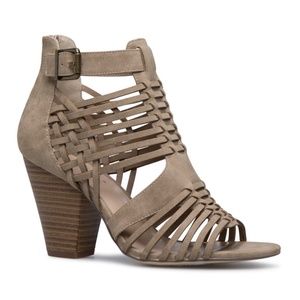 SHOEDAZZLE THANDIE CAGED HEELED SANDAL